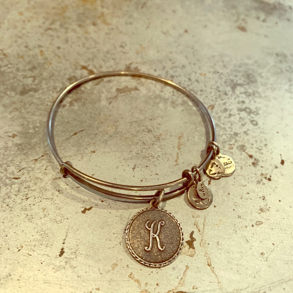ALEX AND ANI silver “K” charm bracelet
